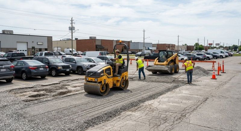 Parking Lot Gravel Repair in Conroe, TX